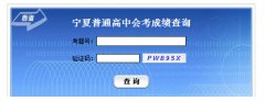 宁夏高中学业水平考试成绩查询http://61.133.219.10/exam/