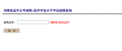河南省高中学业水平测试成绩查询系统入口