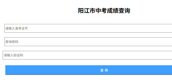 阳江市中考成绩查询网站