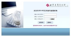北京2014年美术专业统考成绩查询入口